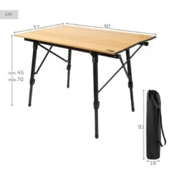 AKTIVE - Table Pliante Glampling Hauteur Réglable. Table De Camping, 90 X 57 Cm -Regatta FR aktive table pliante glampling hauteur reglable table de camping 90 x 57 cm 3