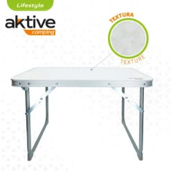 AKTIVE - Table Pliante . Table Basse Blanche En Aluminium - 40x60x40 Cm -Regatta FR aktive table pliante table basse blanche en aluminium 40x60x40 cm 2
