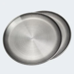 Assiette Plate De Camping | Diamètre Env. 23 Cm | Acier Inox | 2 Assiettes -Regatta FR assiette plate de camping diametre env 23 cm acier inox 2 assiettes 2