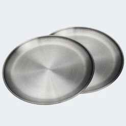 Assiette Plate De Camping | Diamètre Env. 23 Cm | Acier Inox | 2 Assiettes -Regatta FR assiette plate de camping diametre env 23 cm acier inox 2 assiettes 4