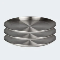 Assiette Plate De Camping | Diamètre Env. 23 Cm | Acier Inox | 3 Assiettes -Regatta FR assiette plate de camping diametre env 23 cm acier inox 3 assiettes 5