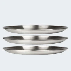 Assiette Plate De Camping | Diamètre Env. 23 Cm | Acier Inox | 3 Assiettes -Regatta FR assiette plate de camping diametre env 23 cm acier inox 3 assiettes 6