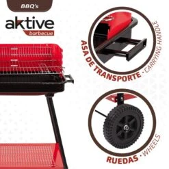 Barbecue Portable Au Charbon De Bois Pour 4 Niveaux Aktive -Regatta FR barbecue portable au charbon de bois pour 4 niveaux aktive 2