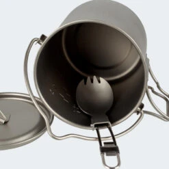 Batterie De Cuisine De Camping Set | Casseroles + Fourchette/Cuillère | Titane -Regatta FR batterie de cuisine de camping set casseroles fourchettecuillere titane 2