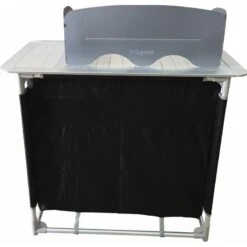 BAYASUN Meuble De Cuisine 4 Étagères Pieds Réglables Gris -Regatta FR bayasun meuble de cuisine 4 etageres pieds reglables gris 4