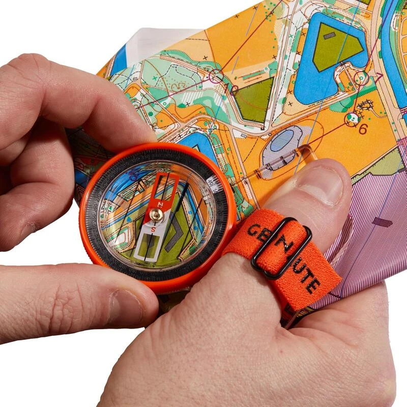 BOUSSOLE POUCE DROIT Pour Course D'orientation RACER 500 Noir Orange 6 BOUSSOLE POUCE DROIT Pour Course D'orientation RACER 500 Noir Orange – Image 4