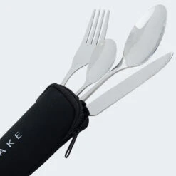 Couverts De Camping Set | Fourchette, Couteau, 2 Cuillères | Incl. Sac | Acier -Regatta FR couverts de camping set fourchette couteau 2 cuilleres incl sac acier 3