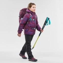 Quechua Doudoune De Randonnée Enfant MH500 Violet Print 7- 15 Ans -Regatta FR doudoune de randonnee enfant mh500 violet print 7 15 ans 1