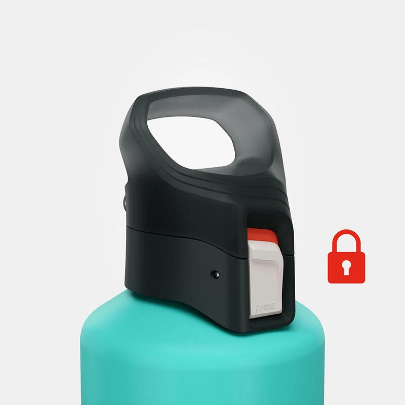 Quechua Gourde Alu 1L Avec Bouchon à Ouverture Rapide Pour La Randonnée - Vert 6 Quechua Gourde Alu 1L Avec Bouchon à Ouverture Rapide Pour La Randonnée - Vert – Image 4