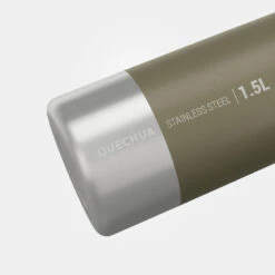 Quechua Gourde Inox 1,5L Avec Bouchon à Vis Pour La Randonnée - Kaki -Regatta FR gourde inox 15l avec bouchon a vis pour la randonnee kaki 2