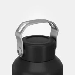Quechua Gourde Inox 1L Avec Bouchon à Vis Pour La Randonnée - Noir -Regatta FR gourde inox 1l avec bouchon a vis pour la randonnee noir 3