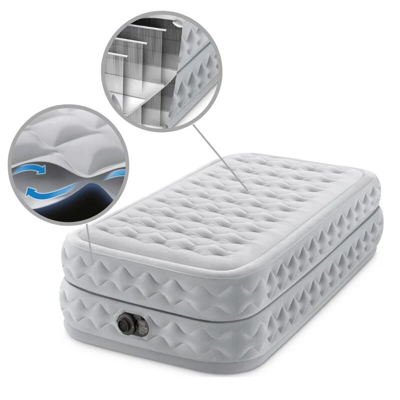 Intex Matelas Gonflable - 1-Person - 99 X 191 X 51 Cm - Gris 7 Intex Matelas Gonflable - 1-Person - 99 X 191 X 51 Cm - Gris – Image 5