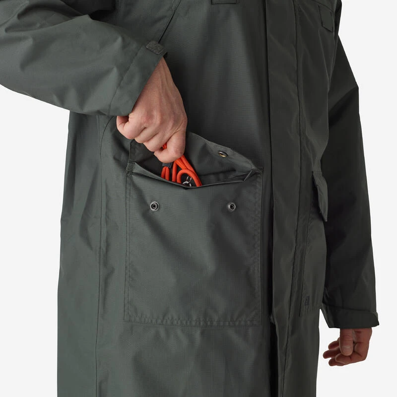 Manteau Long Chasse Imperméable 500 Vert 9 Manteau Long Chasse Imperméable 500 Vert – Image 7