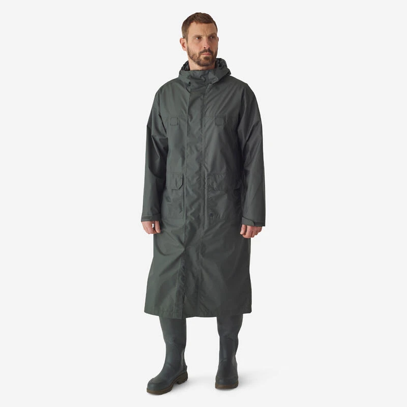 Manteau Long Chasse Imperméable 500 Vert 3 Manteau Long Chasse Imperméable 500 Vert