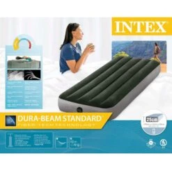 Matelas Gonflable - Intex Prestige Downy -1 Personne - 76x191x25 Cm (BxLxH) -Regatta FR matelas gonflable intex prestige downy 1 personne 76x191x25 cm bxlxh 4