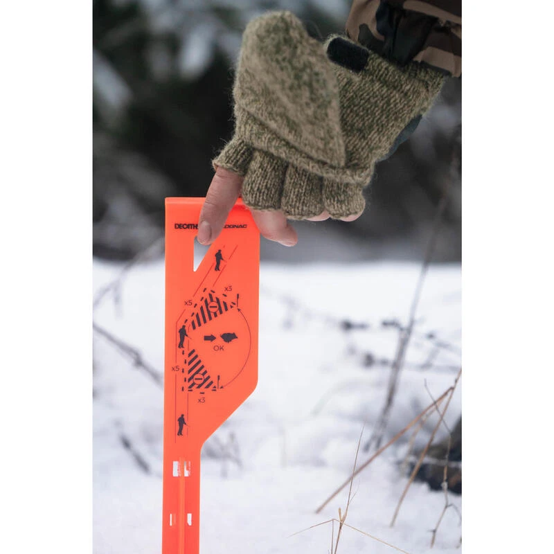 Mitaines Chaudes Chasse 100 Laine Marron 4 Mitaines Chaudes Chasse 100 Laine Marron – Image 2