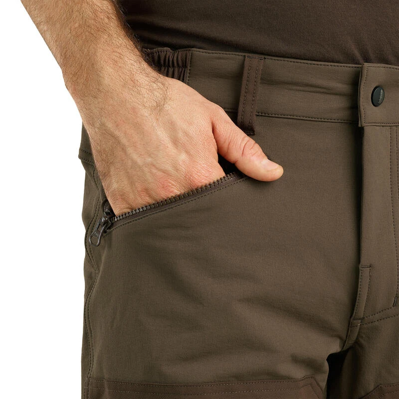 PANTALON Chasse RENFORT MARRON TEMPS SEC 500 8 PANTALON Chasse RENFORT MARRON TEMPS SEC 500 – Image 6