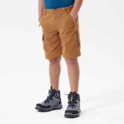 Quechua Pantalon De Randonnée Modulable Enfant MH550 Marron Foncé 7-15 Ans -Regatta FR pantalon de randonnee modulable enfant mh550 marron fonce 7 15 ans 3