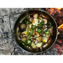 Pathfinder Poêle à Frire Pliable En Acier Inoxydable Avec Couvercle -Regatta FR pathfinder poele a frire pliable en acier inoxydable avec couvercle 2