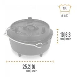 Petromax Dutch Oven FT3-3QT (avec Pieds) Et Lève-couvercle Professionnel -Regatta FR petromax dutch oven ft3 3qt avec pieds et leve couvercle professionnel 2