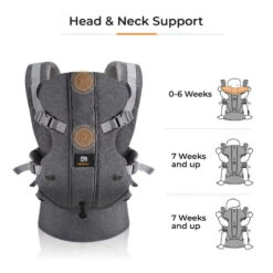 Porte-bébé Ergonomique Deryan - Porte-bébé Ventral 2-en-1 Anthracite -Regatta FR porte bebe ergonomique deryan porte bebe ventral 2 en 1 anthracite 2