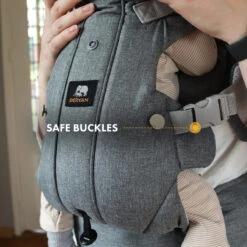 Porte-bébé Ergonomique Deryan - Porte-bébé Ventral 2-en-1 Anthracite -Regatta FR porte bebe ergonomique deryan porte bebe ventral 2 en 1 anthracite 5