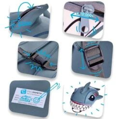 Sac à Dos Pour Enfants | Requin Gris | Crazy Safety | Testé Et Certifié -Regatta FR sac a dos pour enfants requin gris crazy safety teste et certifie 2
