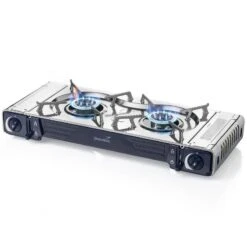 Set Réchaud à Gaz 2 Feux - Skandika Brann - Camping - Allumage Piezo - Mallette -Regatta FR set rechaud a gaz 2 feux skandika brann camping allumage piezo mallette 2