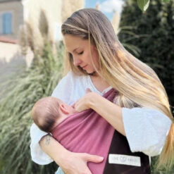 Sling - La Petite Echarpe Sans Nœud - Rosé, Pecan, Anneaux Or Rose (réversible) -Regatta FR sling la petite echarpe sans noeud rose pecan anneaux or rose reversible 2