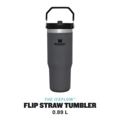 Stanley The IceFlow™ Flip Straw Tumbler - 0.89L / 30oz - Charbon -Regatta FR stanley the iceflow flip straw tumbler 089l 30oz charbon 3