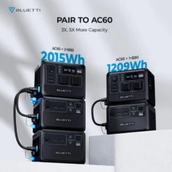 Station Électrique Portable BLUETTI AC60+B80+PV120 Pour Camping -Regatta FR station electrique portable bluetti ac60b80pv120 pour camping 5