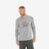 Quechua Tee-shirt NH100 ML Homme - Gris Clair