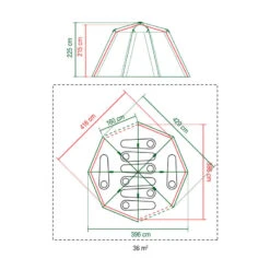 Tente Coleman Octagon 8 (Verte) -Regatta FR tente coleman octagon 8 verte 5