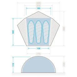 Tente Dôme De Trekking - 3 Places - MT900 14 Tente Dôme De Trekking - 3 Places - MT900 -Regatta FR tente dome de trekking 3 places mt900 2