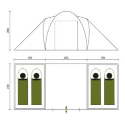 Tente Dôme Hammerfest 4 Sleeper Protect - Sol Cousu - 4 Pers - 2 Cabines Noires -Regatta FR tente dome hammerfest 4 sleeper protect sol cousu 4 pers 2 cabines noires 6