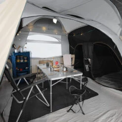 Quechua Tente Gonflable De Camping - Air Seconds 8.4 F&B - 8 Places - 4 Chambres -Regatta FR tente gonflable de camping air seconds 84 f and b 8 places 4 chambres 3