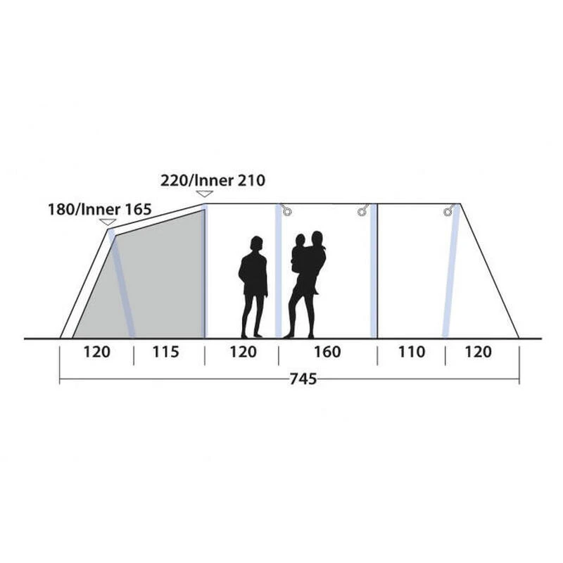 Tente Gonflable Outwell Knightdale 8PA 6 Tente Gonflable Outwell Knightdale 8PA – Image 4