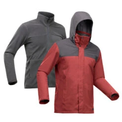 Veste 3en1 Imperméable De Trek Voyage - TRAVEL 100 0°C Rouge - Homme -Regatta FR veste 3en1 impermeable de trek voyage travel 100 0c rouge homme 2