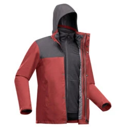 Veste 3en1 Imperméable De Trek Voyage - TRAVEL 100 0°C Rouge - Homme -Regatta FR veste 3en1 impermeable de trek voyage travel 100 0c rouge homme 3