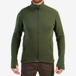 Veste Laine Chasse Chaude Respirante Silencieuse Verte 900